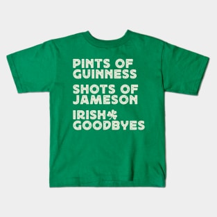 Pints Shots Goodbyes Kids T-Shirt